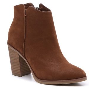 MIA Patton cognac bootie 3.25” inch block heel